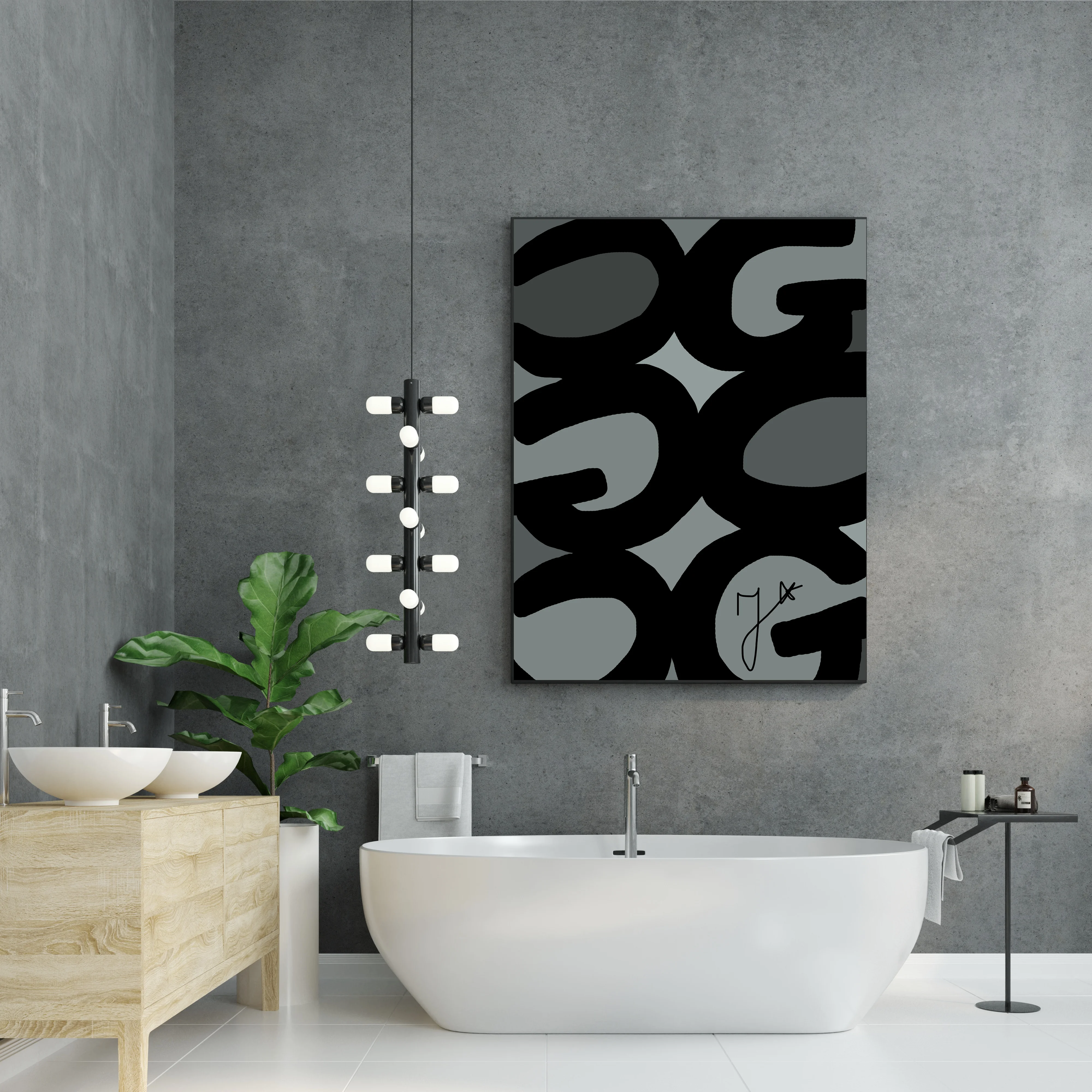 badkamer zwart